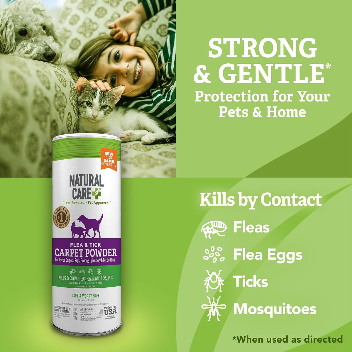 Natural Care Flea And Tick Carpet Powder usage instructions