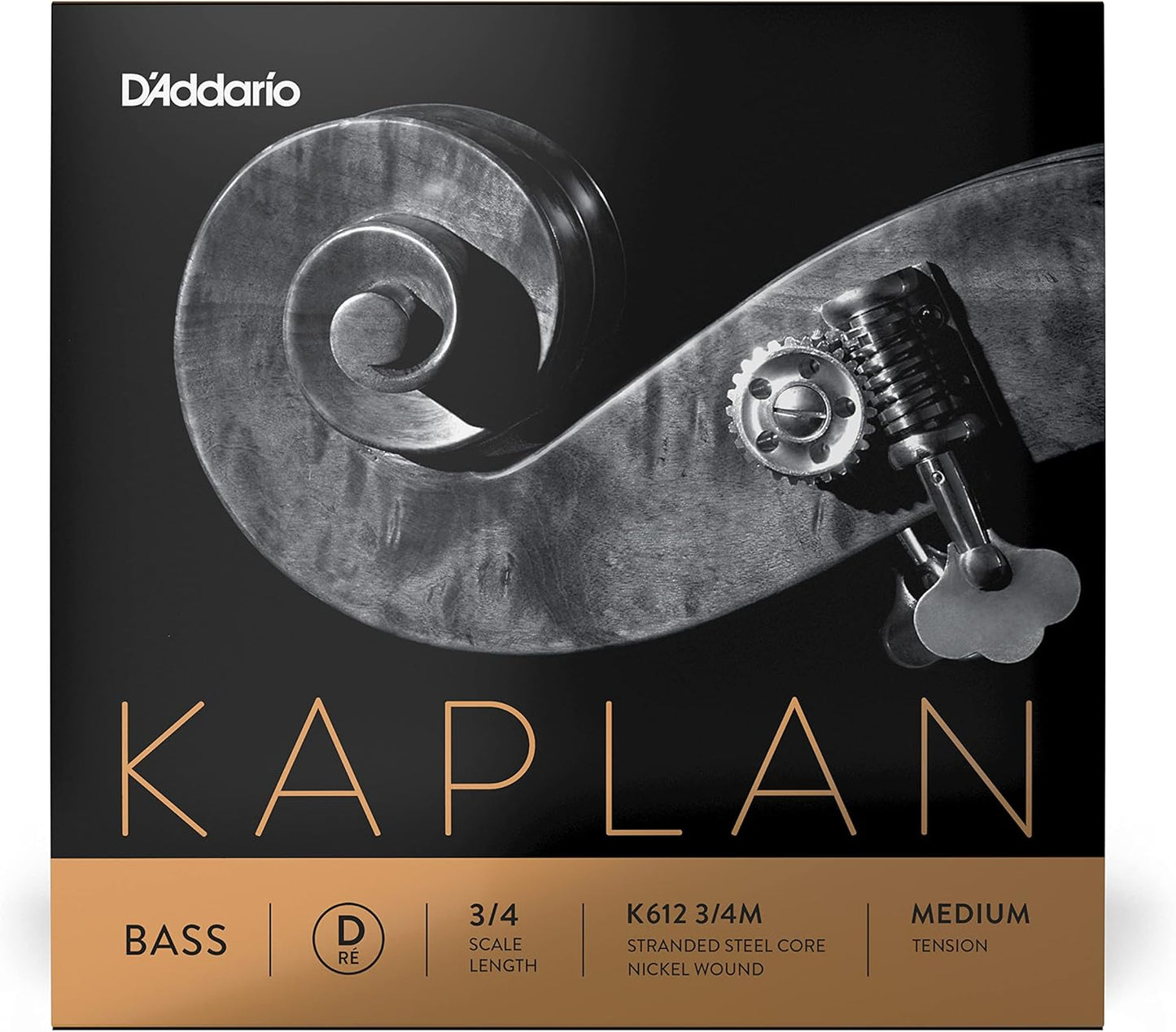 D'Addario Kaplan Bass Strings - Full Set - K610 3/4L - For Upright Bass, Double Bass - 3/4 Scale, Light Tension - Image 10