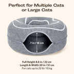 Close up of scratch resistant felt material on Meowfia cave