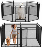 Dog Fence Outdoor for Yard, 40" Height 16 Panels Metal Dog Fence for Dogs, Portable & Foldable Dog Pen, Wireless Dog Playpen Alternative, Temporary Dog Fence for RV Camping, Indoor Outdoor Use - Image 9