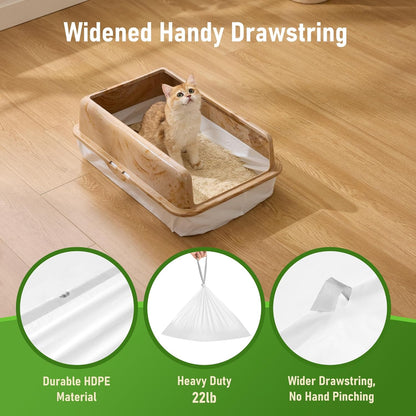 ZOMISIA jumbo cat litter box liners drawstring closure details
