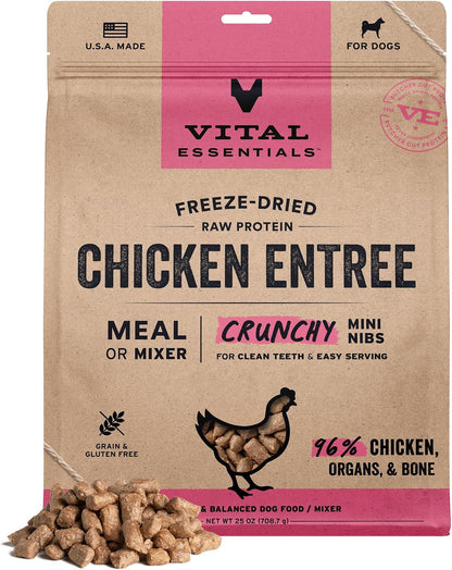 Vital Essentials Freeze Dried Dog Food, Raw Beef Crunchy Mini Nibs | Complete Meal or Topper | 96% Beef, Organs & Bone | Limited Ingredient, High Protein, Grain Free Dry Dog Food | 14 oz Bag - Image 13