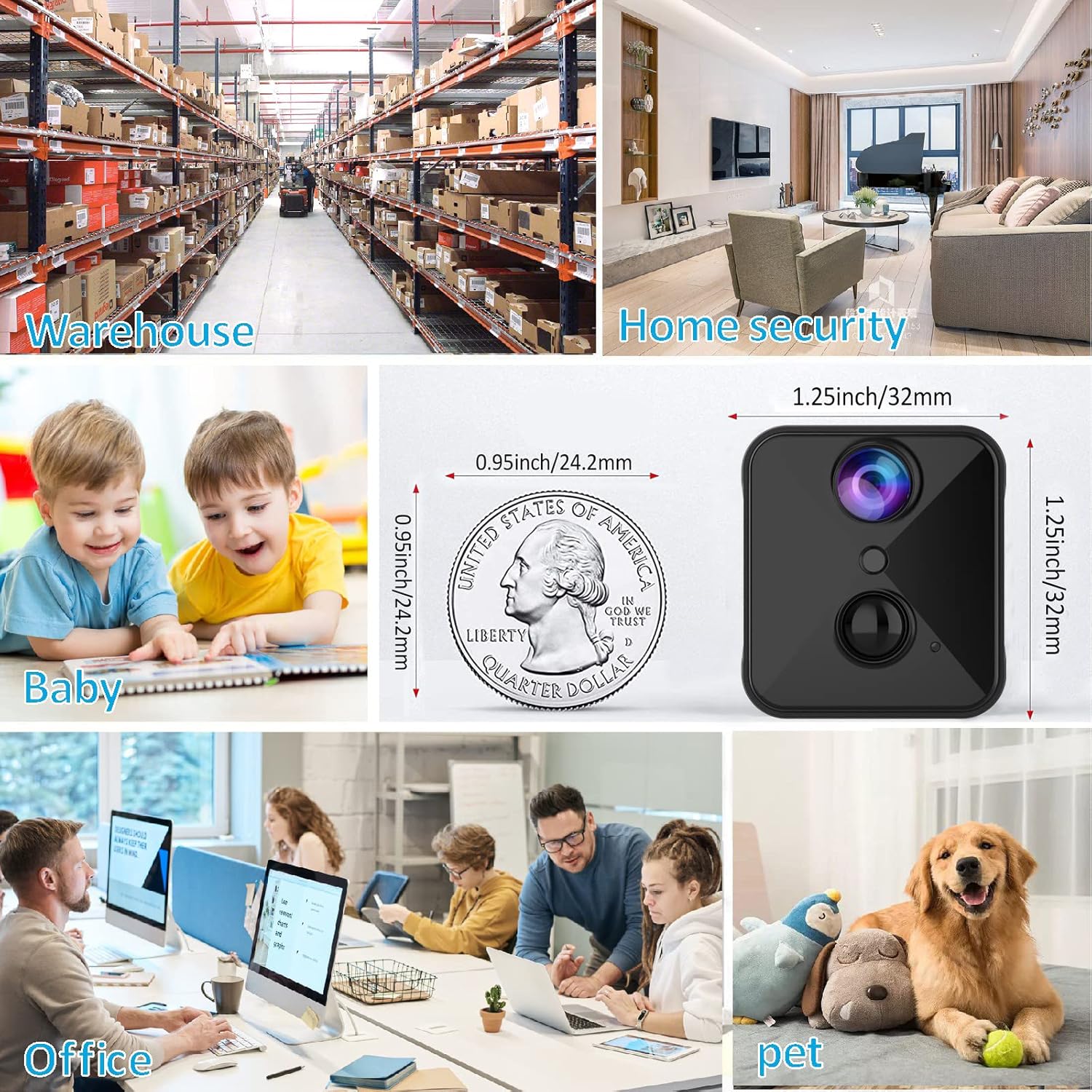 Premium home security camera with smart motion detection technology and application remote viewing