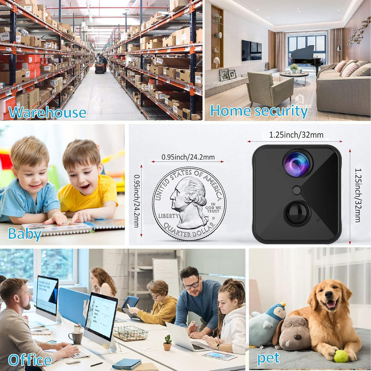 Premium home security camera with smart motion detection technology and application remote viewing