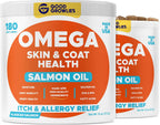 Omega 3 Fish Oil for Dogs (180 Ct) - Skin & Coat Chews - Dry & Itchy Skin Relief + Allergy Support - Shiny Coats - EPA&DHA Fatty Acids - Natural Salmon Oil Chews Promotes Heart, Hip & Joint Support - Image 10