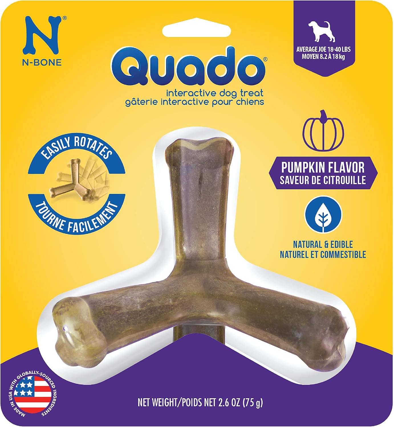 N-Bone Nbone 115011 Quado In Peanut-Mini, 2.6 oz, Large (575179) - Image 10