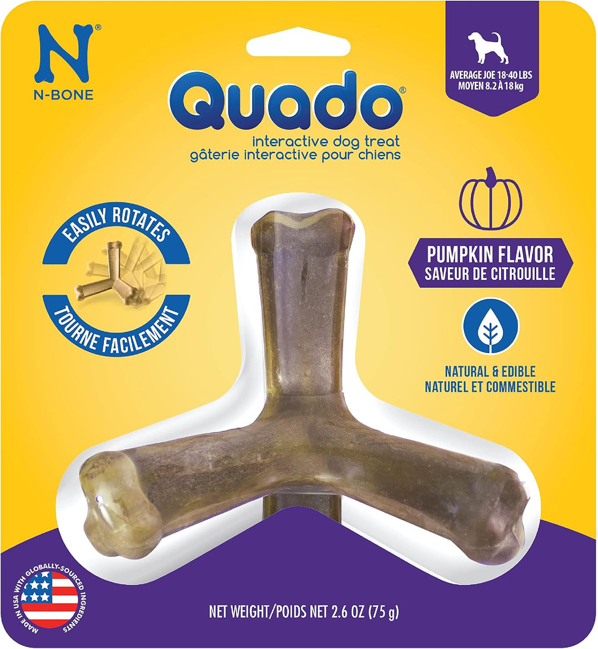 N-Bone Nbone 115011 Quado In Peanut-Mini, 2.6 oz, Large (575179) - Image 10