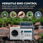 Control panel interface of Bird B Gone bird scarer device