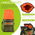 KHPR weatherproof nylon treat tote with zippered pockets for smartphone storage