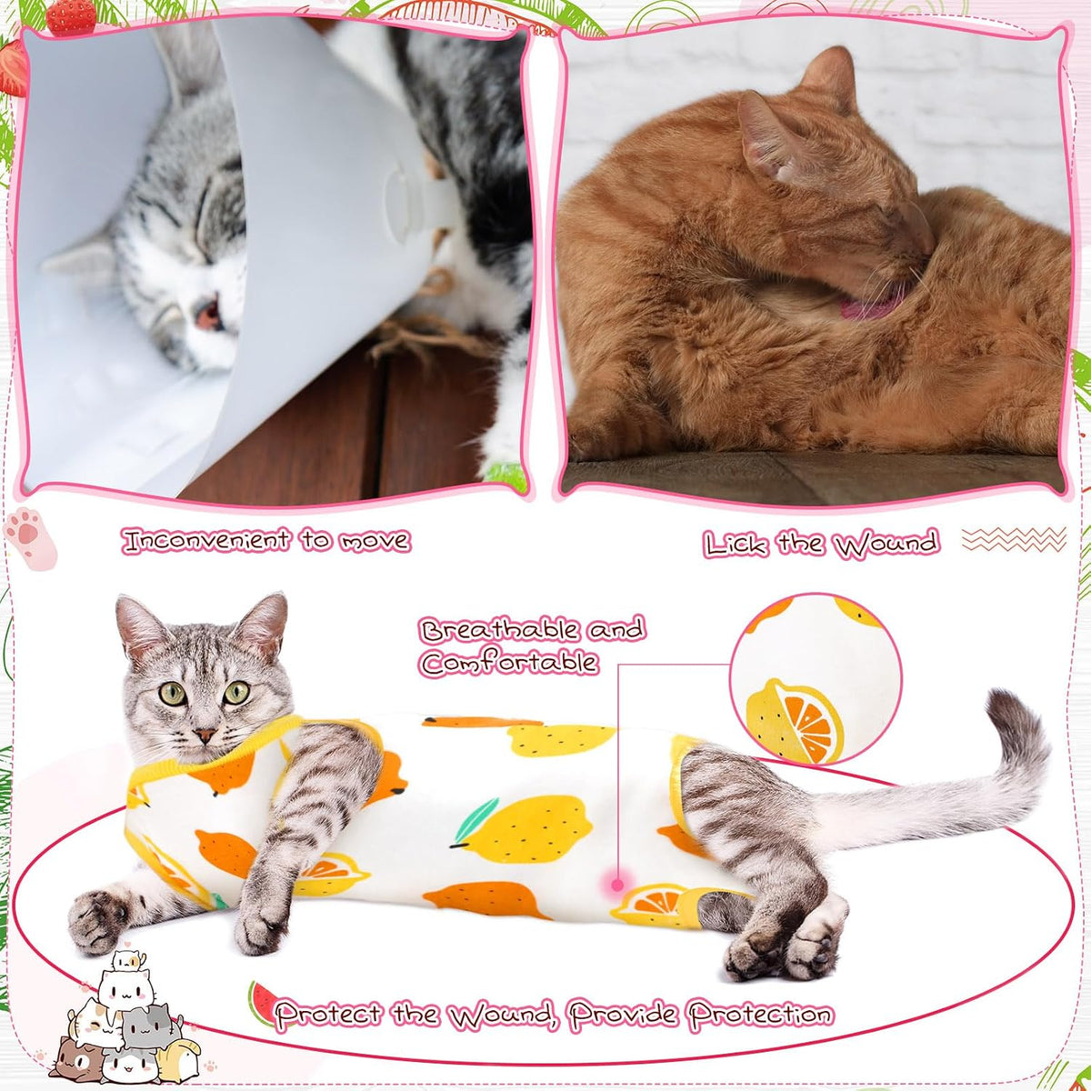 Nuanchu cone alternative onesie for cats and small dogs showcasing stretchable fabric.