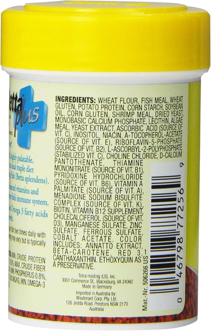TetraBetta PLUS Floating Mini Pellets, Fish Food With Natural Color Enhancer, 1.2 ounces - Image 2