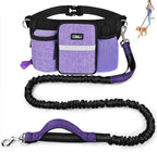 ETACCU hands free dog leash front view showing purple waist belt