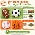 Agape 100% Natural Catnip & Silvervine Filled Cat Toy Balls with Bell Sound | 2 Pack Chew & Kicker Balls for Indoor Cats and Kittens, Helps Relieve Boredom, Encourages Exercise and Teeth Cleaning - Image 2