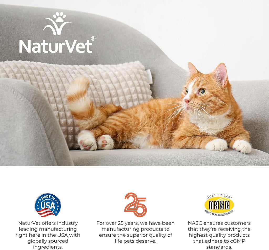 NaturVet VitaPet Senior Daily Vitamins for Cats Plus Glucosamine, Specifically Formulated to Provide Essential Minerals, 90 g, 60 Count - Image 9