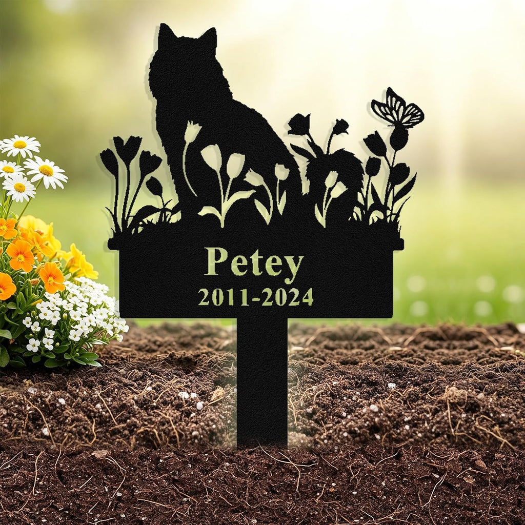 Custom Sleeping Cat Grave Marker Outdoor, Personalized Cat Memorial Grave - Image 15