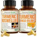 vimerson boswellia turmeric ginkgo biloba supplement bundle bottles