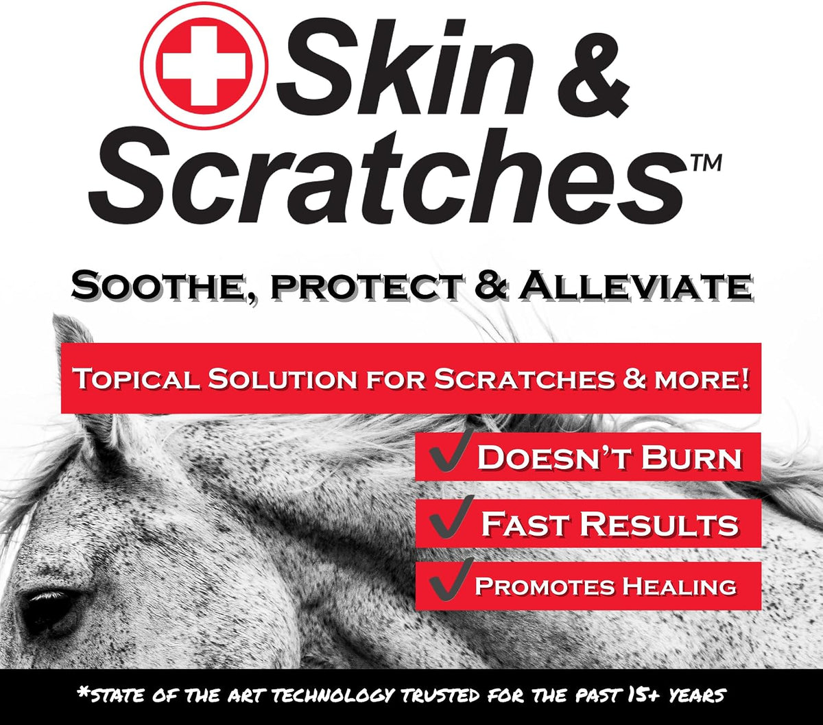 Show Out equine skin treatment kit with empty spray bottle and concentrate