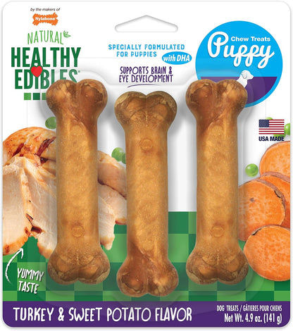 Nylabone Healthy Edibles Natural Puppy Chews Long Lasting Treats for Puppies, Lamb & Apple Flavor, Small/Regular (12 Count) - Image 14