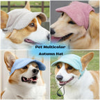 Cat wearing adjustable Tabksola pet hat outdoors