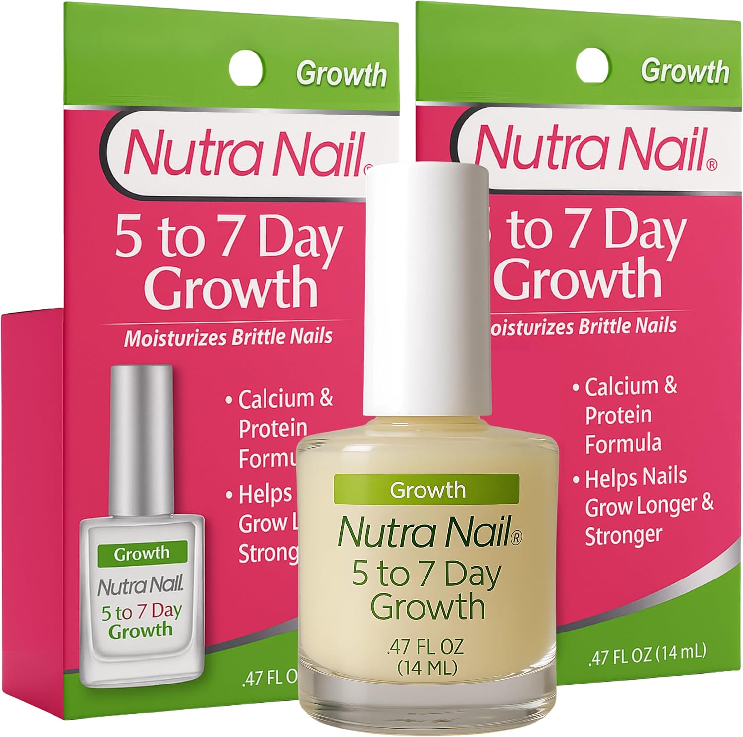 Nutra Nail 5 to 7 Day Growth Treatment pack of two 0.47 fl oz bottles