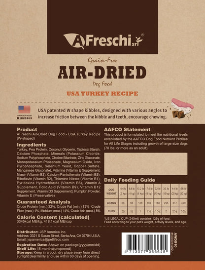 Three pack of medium A Freschi Srl USA-sourced turkey tendon rings for dog dental health