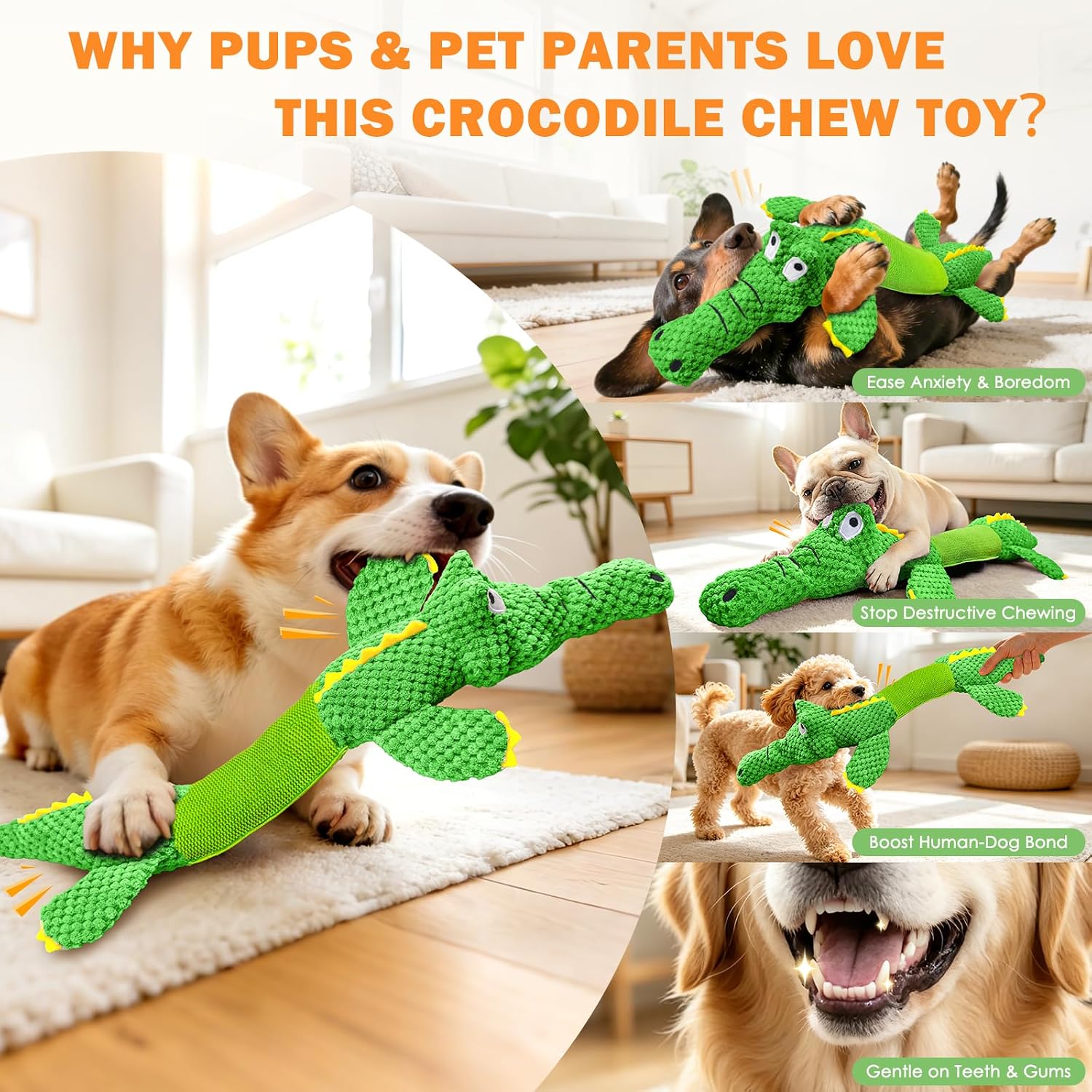 Machine washable WOWBALA durable dog toy showcasing its strong stitched seams.