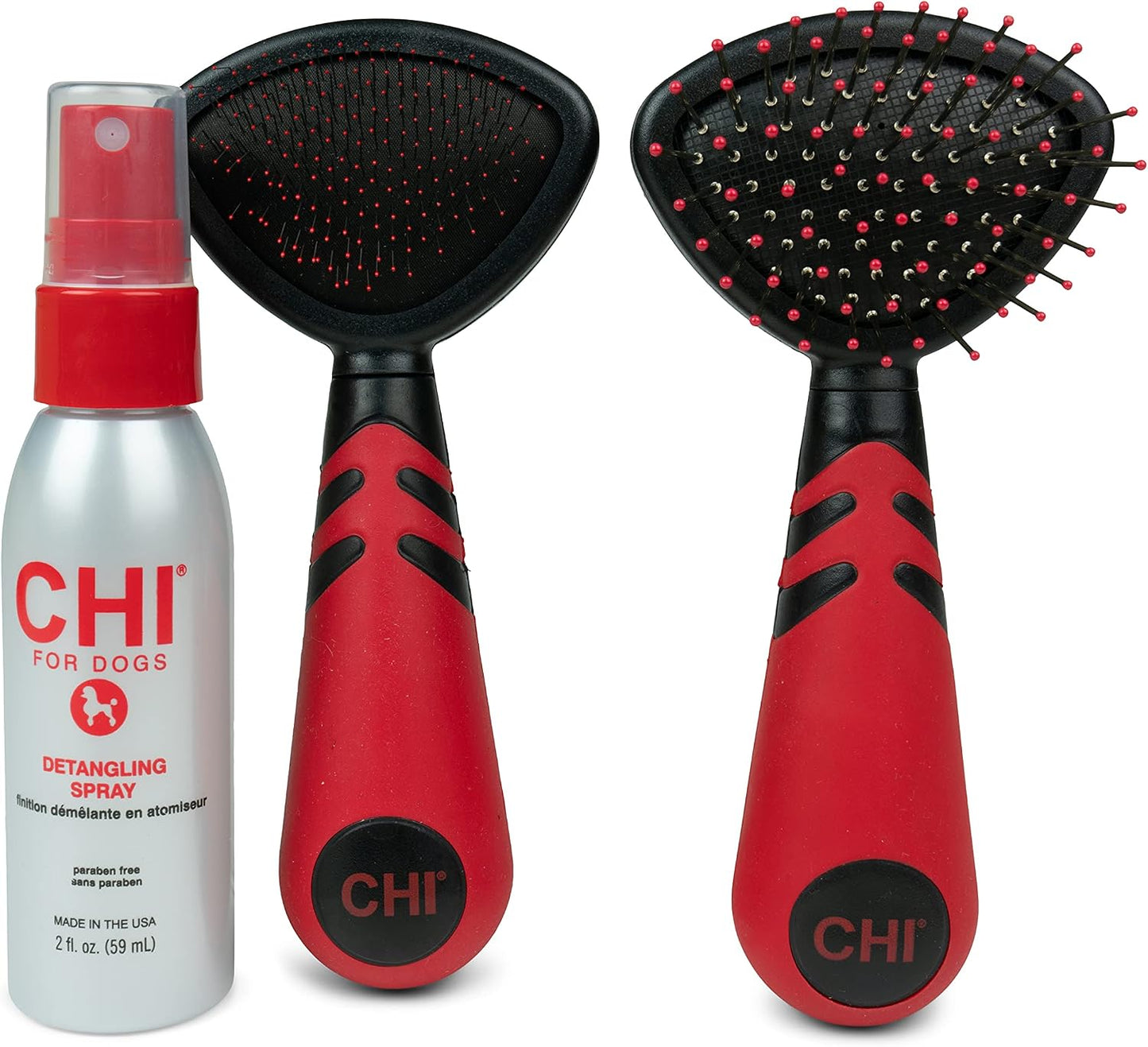 Back view of the CHI pet grooming kit packaging detailing instructions