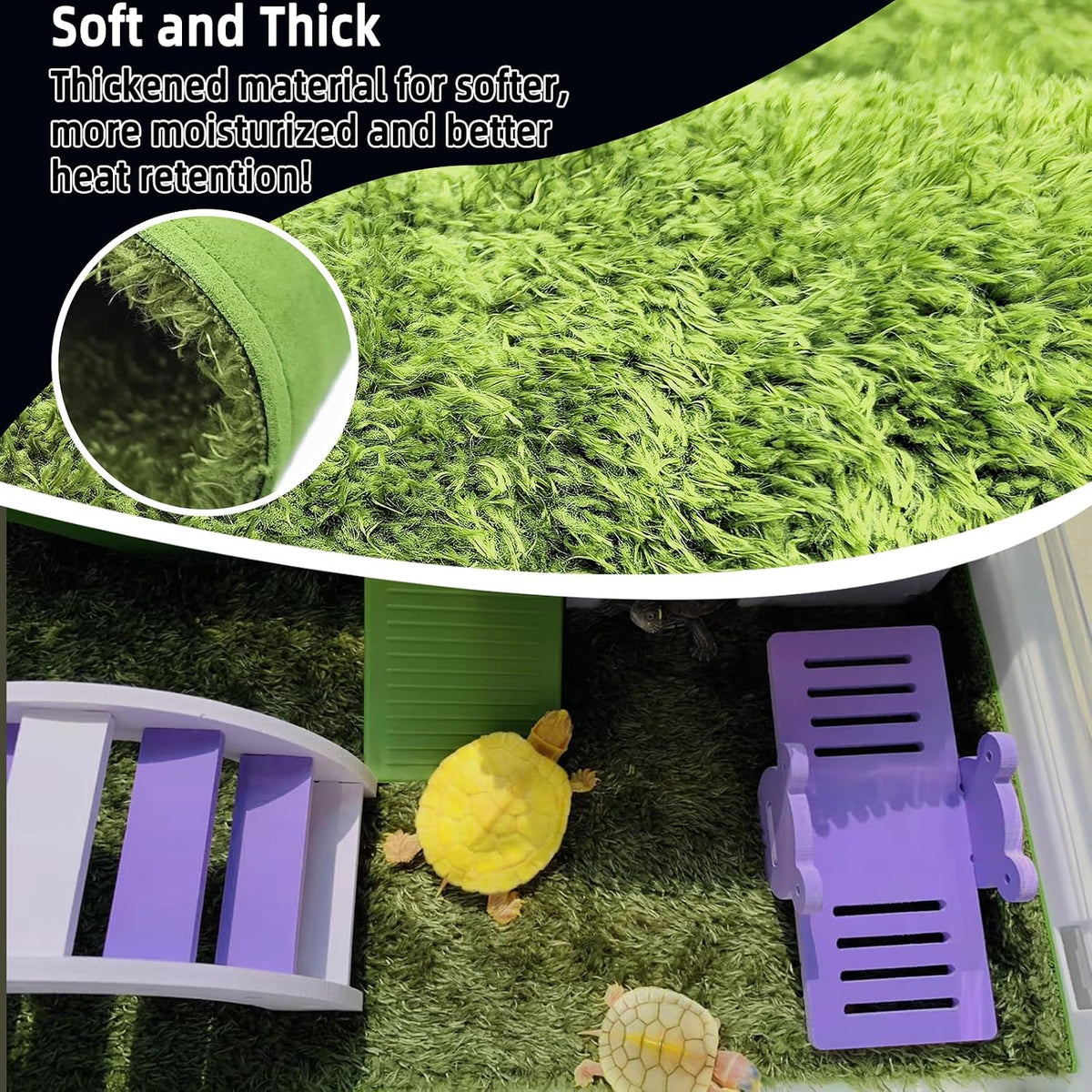 Imitation rainforest crawler mat for bearded dragons