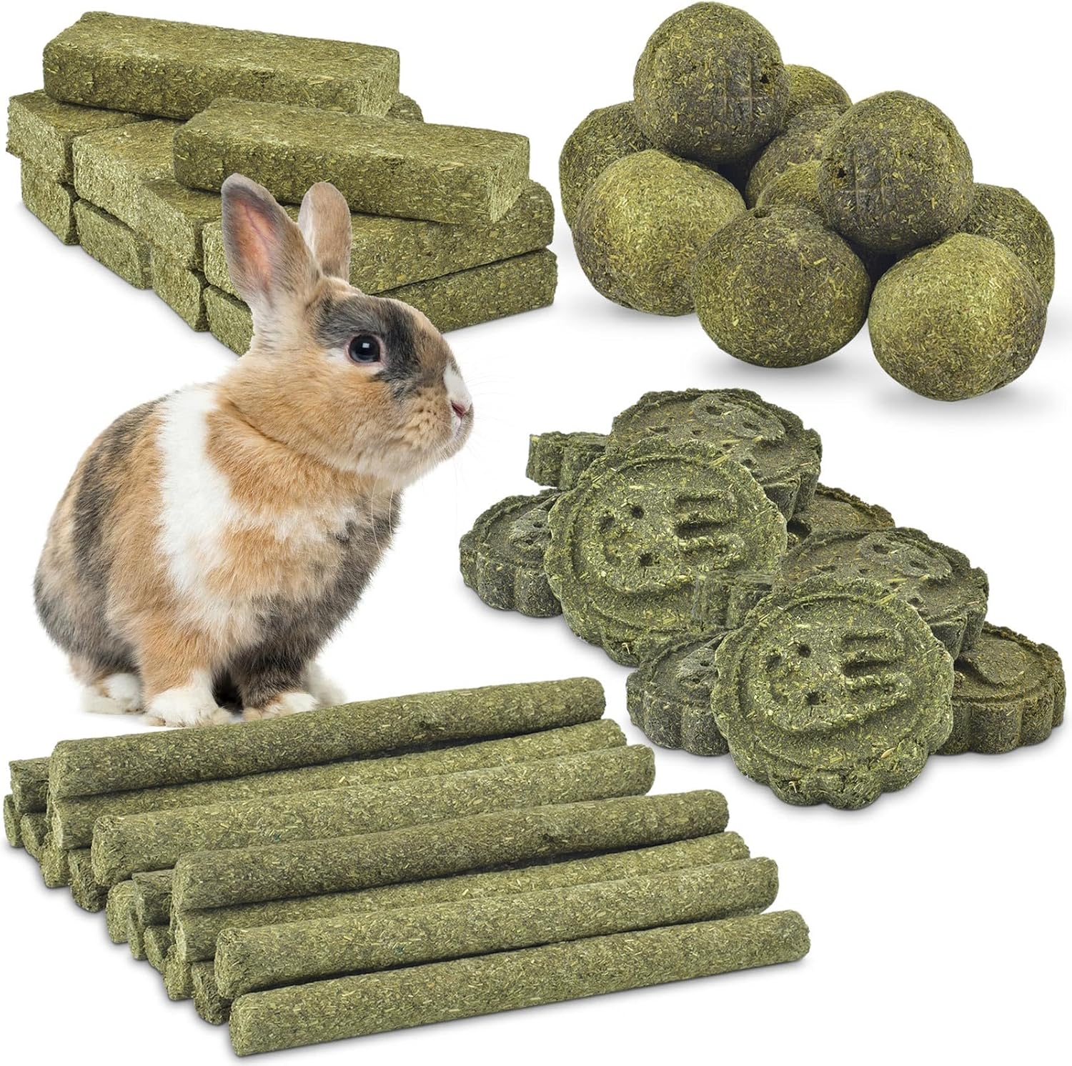 Handmade ERKOON Timothy hay biscuit snacks designed for guinea pigs and chinchillas