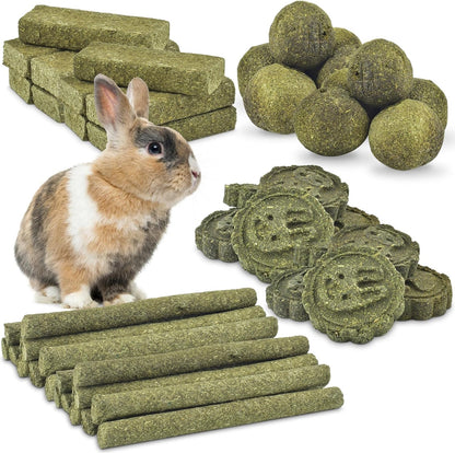 Handmade ERKOON Timothy hay biscuit snacks designed for guinea pigs and chinchillas