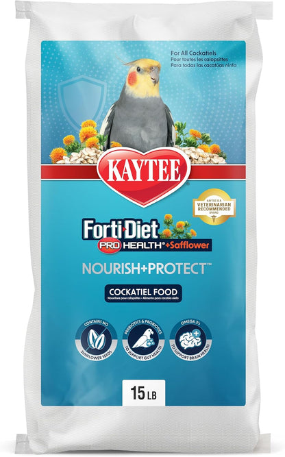 Kaytee Forti-Diet Pro Health+Safflower Nourish+Protect Cockatiel Food, Supports Breeding and Molting, Nutrition Backed by Science, Digestive and Brain Health, 4 pounds - Image 14