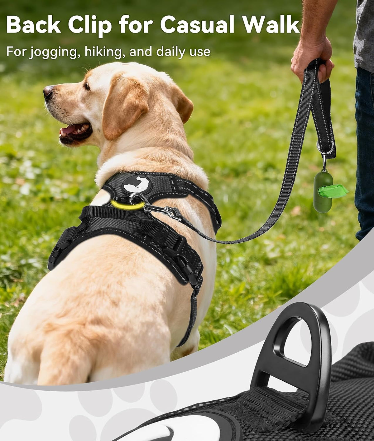 Joytale breathable mesh pet vest with top control handle close up