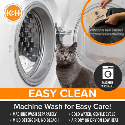K&H pet bed showing machine washable design