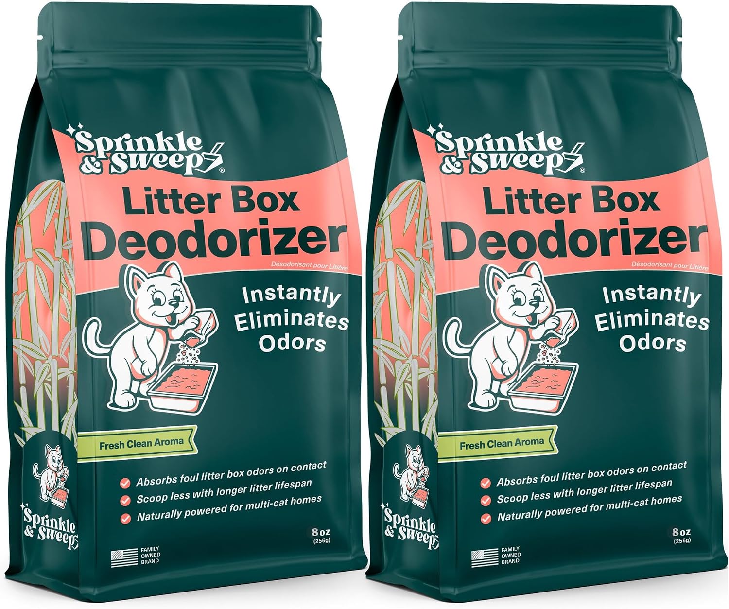 Sprinkle & Sweep: Litter Box Deodorizer - 8oz Bag - Cat & Kitten Home Odor Neutralizer, Ultra-Absorbent Formula, Non-Toxic & Safe, Pet Smell Control - Image 12