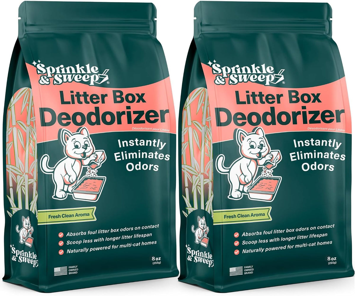 Sprinkle & Sweep: Litter Box Deodorizer - 8oz Bag - Cat & Kitten Home Odor Neutralizer, Ultra-Absorbent Formula, Non-Toxic & Safe, Pet Smell Control - Image 12