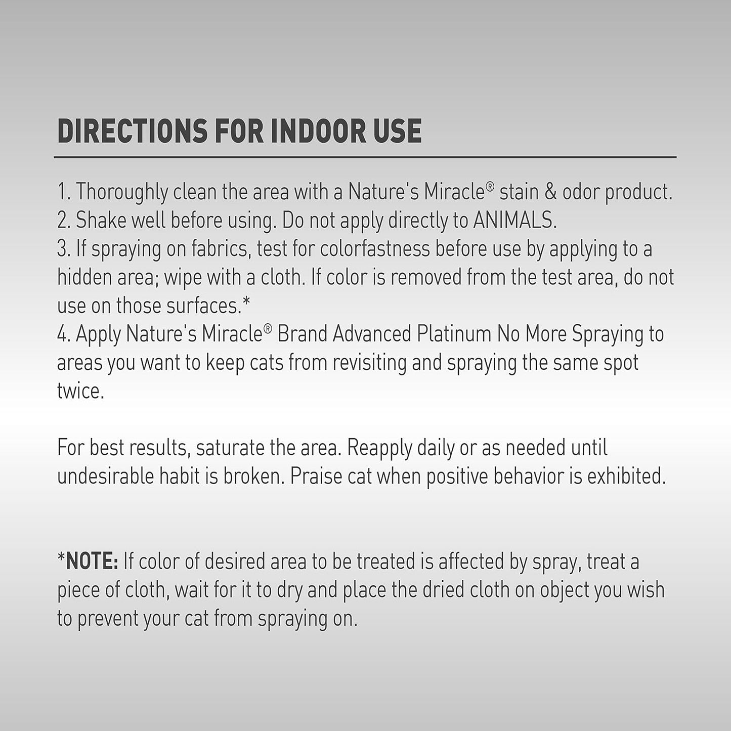 Nature's Miracle Advanced Platinum No More Spraying, 128 Ounces, Helps Discourage Repetitive Cat Spraying - Image 3