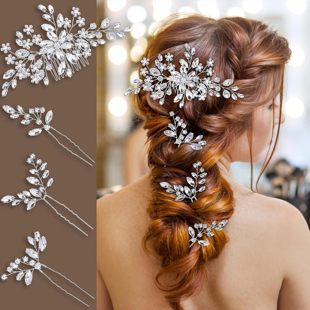 Irycssce wedding hair accessories bridal headpiece front view