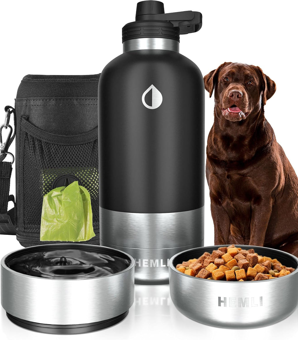 32 oz. Portable Dog Water Bottle and Bowl for Walking, Hiking and Travel - Image 12