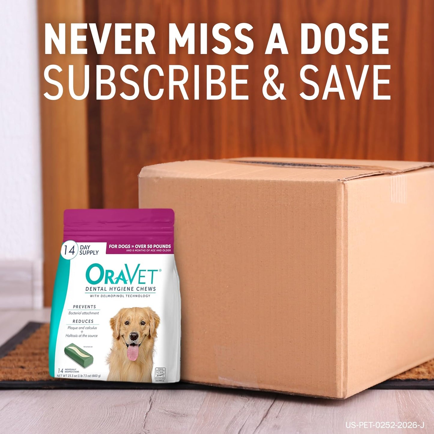 ORAVET Dental Chews for Dogs, Oral Care and Hygiene Chews (Large Dogs, Over 50 lbs.) Pink Pouch, 30 Count (Pack of 1) - Image 9