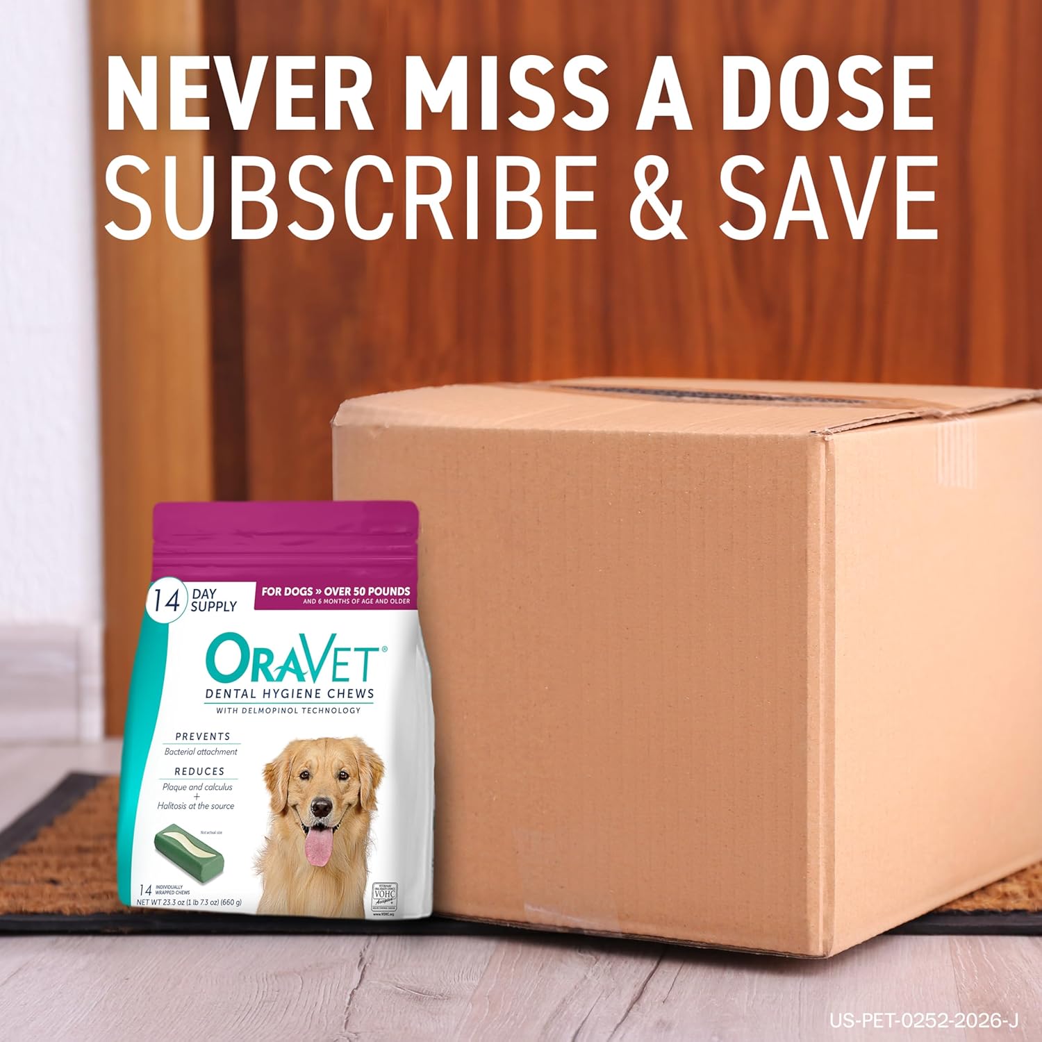 ORAVET Dental Chews for Dogs, Oral Care and Hygiene Chews (Large Dogs, Over 50 lbs.) Pink Pouch, 30 Count (Pack of 1) - Image 9