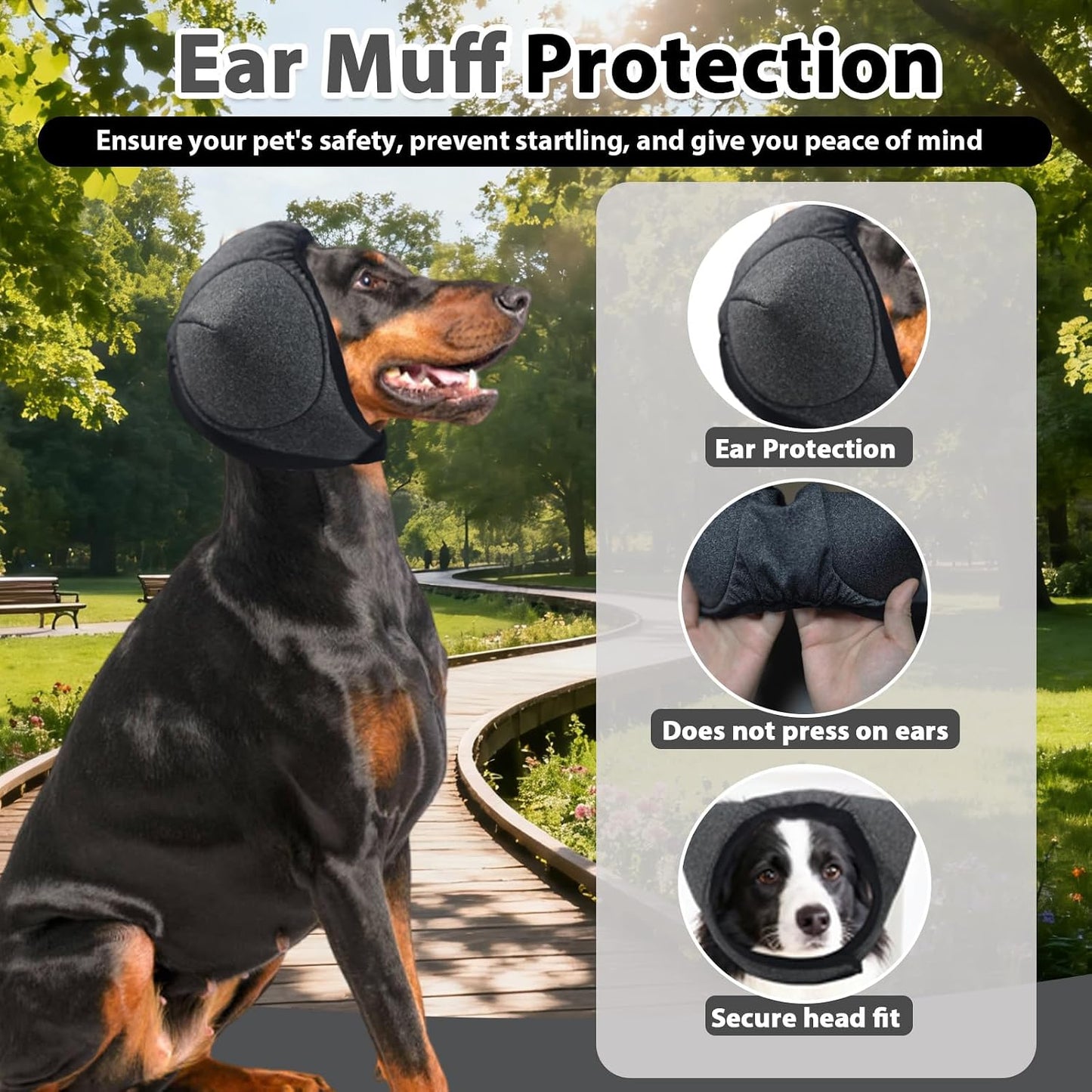 Waterproof dog ear cover for bath and grooming