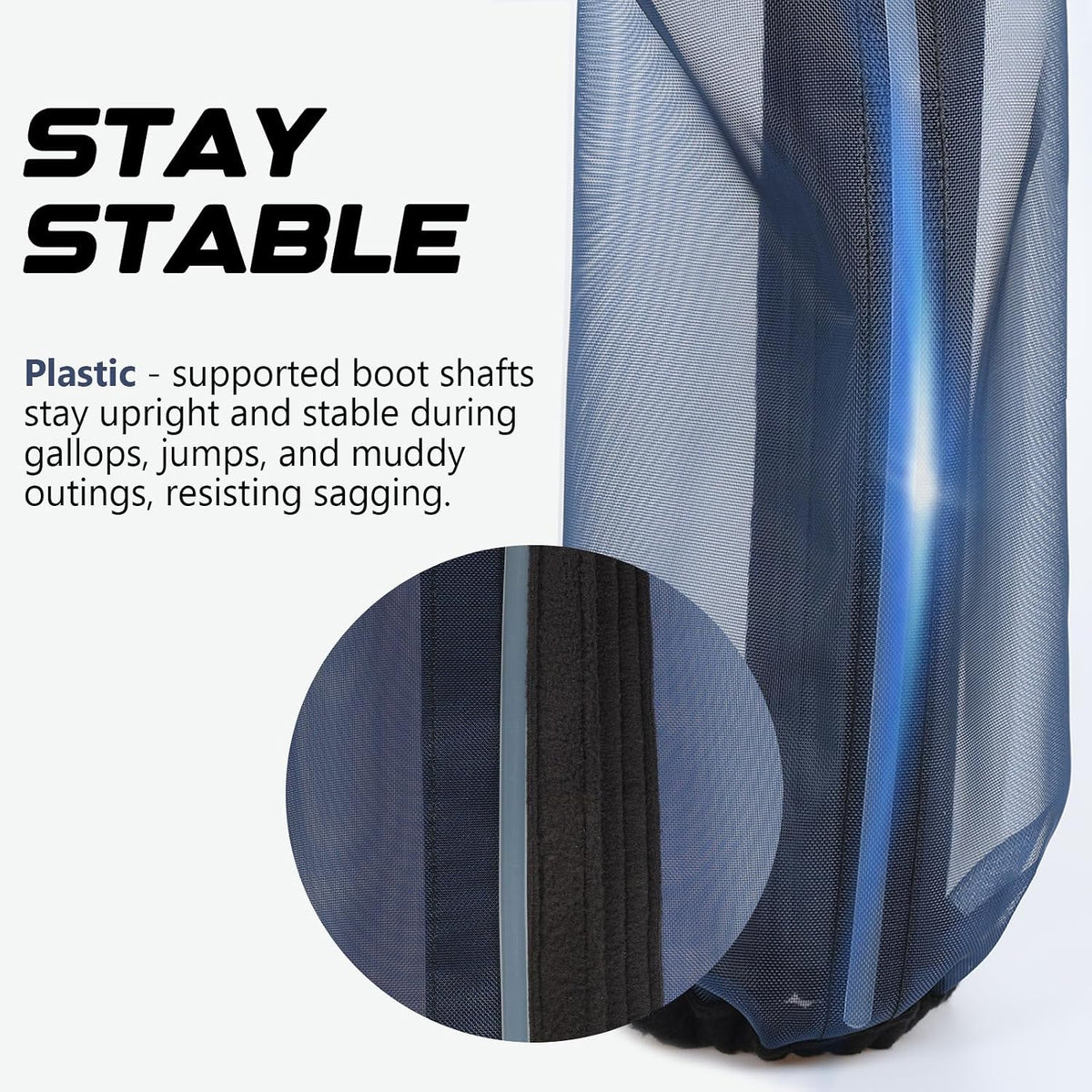 Durable horse fly shoes with full length hook and loop closure design
