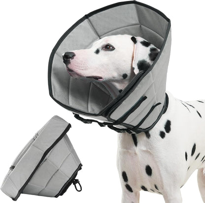 Avont Dog Cone Alternative, Adjustable Soft Comfy Foldable E Cones for Medium Large Dogs After Surgery, Escape-Proof Elizabethan Collar for Surgical Wound Recovery Stop Licking -Duck(L) - Image 10