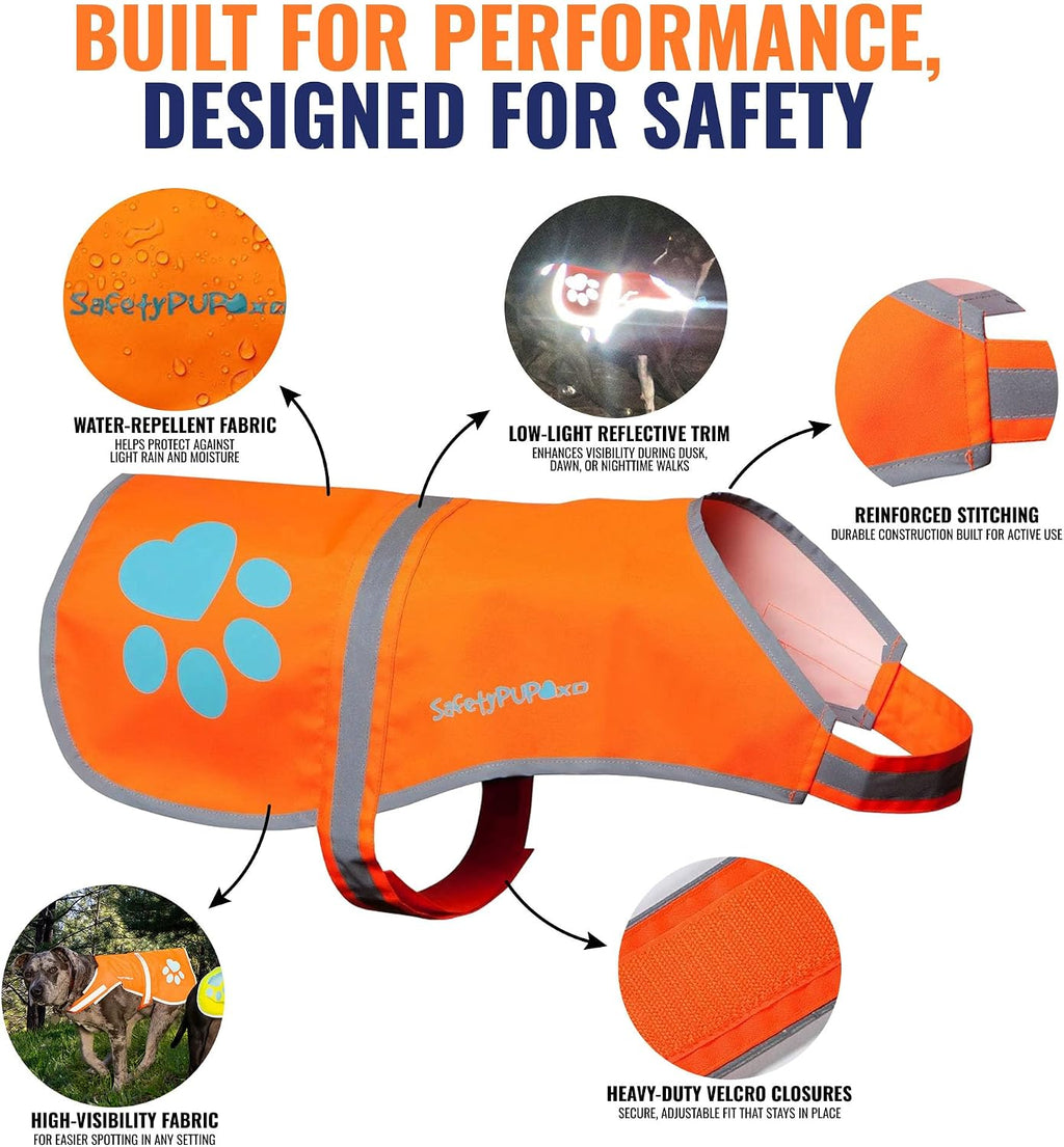 Adjustable hook and loop closures on SafetyPUP XD dog vest