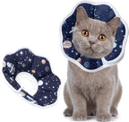 Soft Adjustable Cat Cone Collar, Comfortable Recovery Collar for Cats After Surgery (Dark Blue, Small) - Image 13