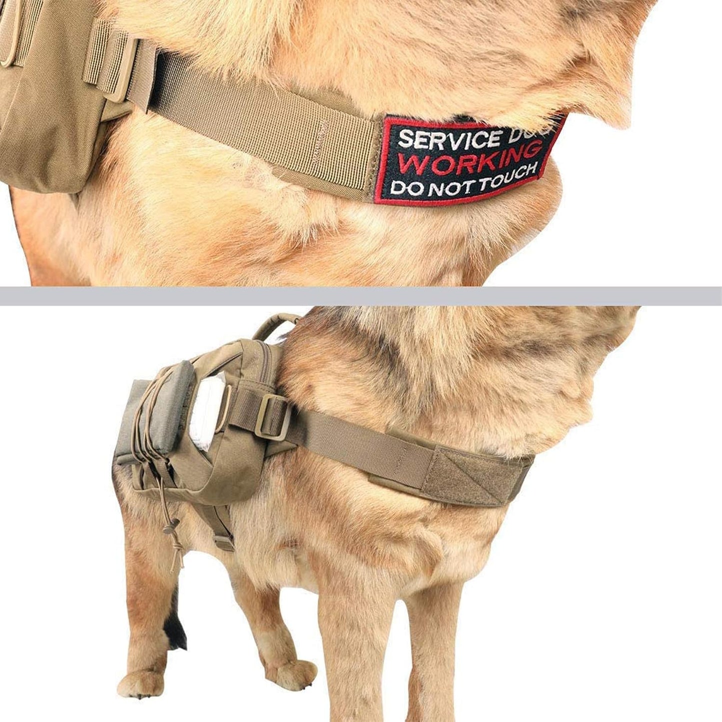 Excellent Elite Spanker dog saddlebag detailing adjustable belly straps and UTX-Duraflex quick release buckles