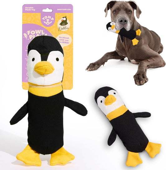 Yomp Waddles Penguin front view canvas dog toy