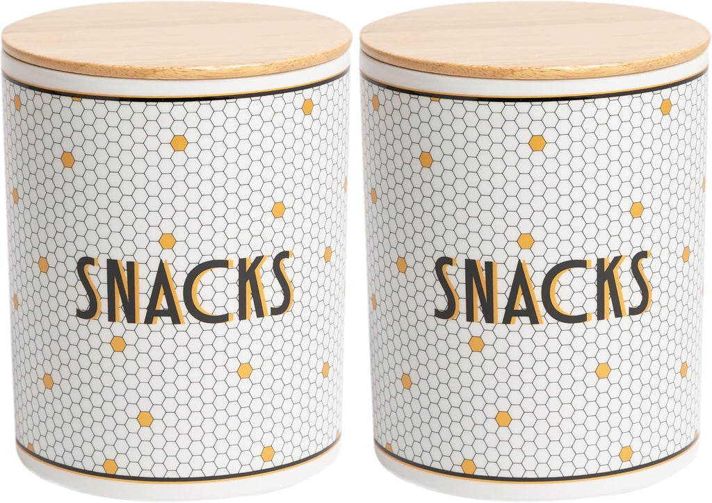 Pearhead Bone Apptit Ceramic Dog Treat Jar with Airtight Wooden Lid - Cute & Stylish Pet Treat Canister Keeps Dog Snacks Fresh - Durable, Easy-to-Clean Design, Kitchen Counter Dcor, 4 Cup / 32 oz - Image 10