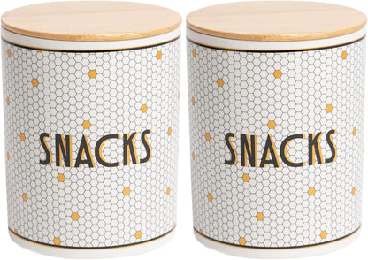 Pearhead Bone Apptit Ceramic Dog Treat Jar with Airtight Wooden Lid - Cute & Stylish Pet Treat Canister Keeps Dog Snacks Fresh - Durable, Easy-to-Clean Design, Kitchen Counter Dcor, 4 Cup / 32 oz - Image 10