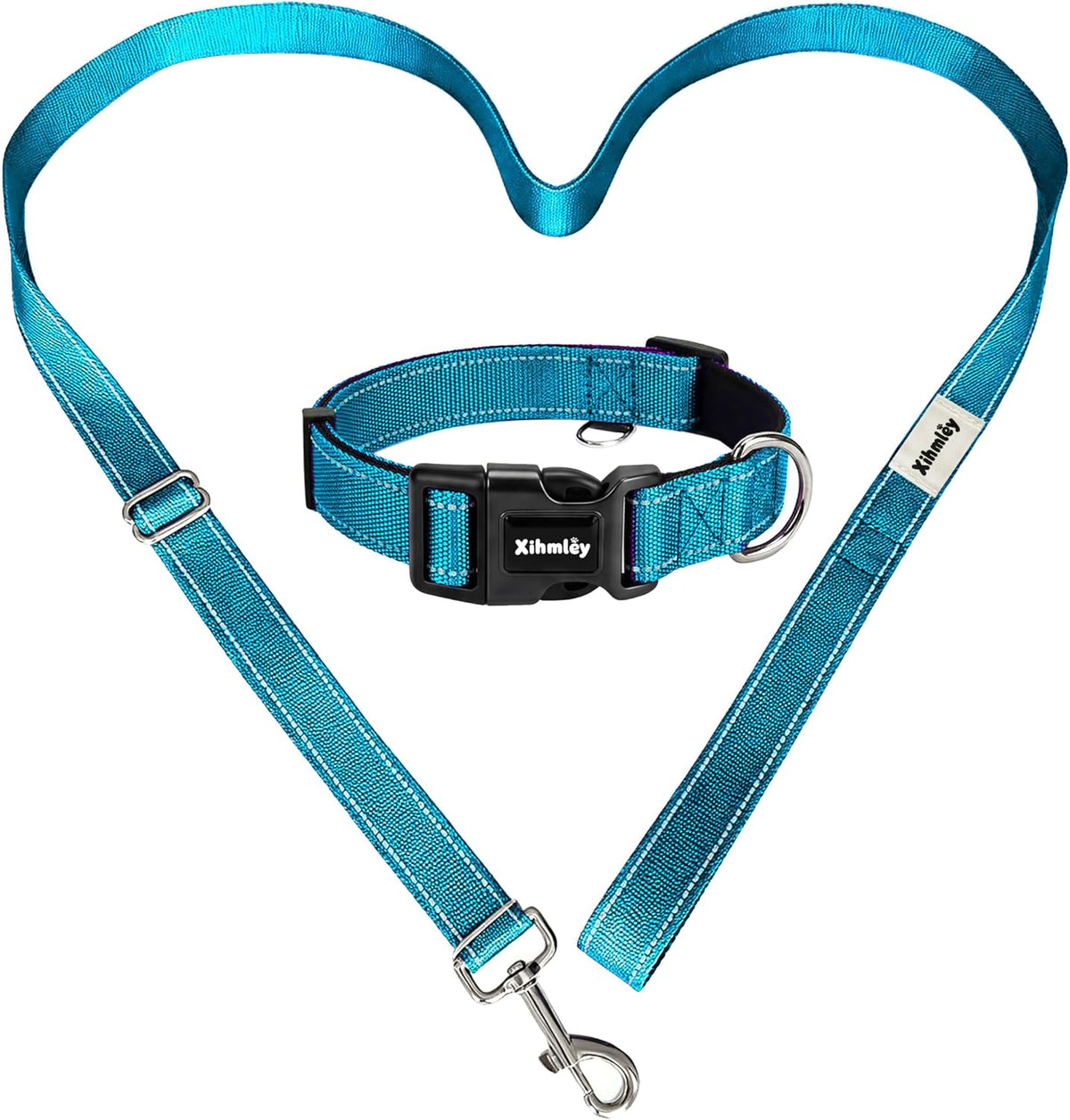 Pet Leash&Collar Set, Soft Padded Handle, Adjustable Length, with ID Ring(Purple,Small) - Image 9